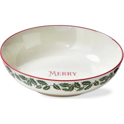 Tag Tis The Season Multicolor Ceramic Serving Bowl Perfect For Christmas