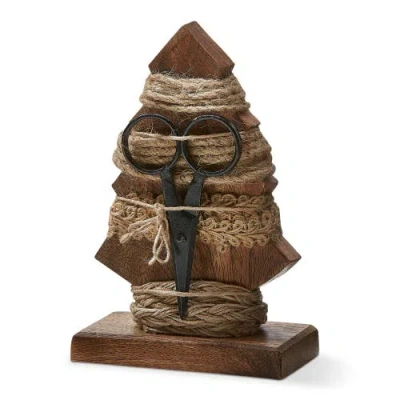 Tag Tree Ribbon And Scissor Set For Natural Decorative Trees In Multi