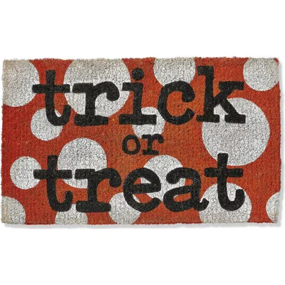 Tag Trick Or Treat Halloween Coir Door Mat Multicolor Floor Mat