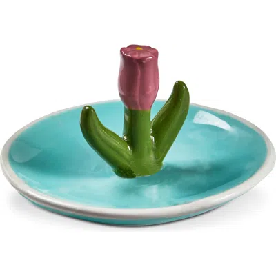 Tag Tulip Ring Dish Multi Earthenware Spring In Blue