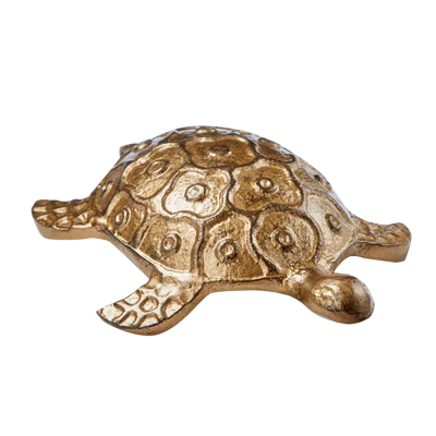 Tag Turtle Garden Decor Antique Brass Aluminum Spring In Brown
