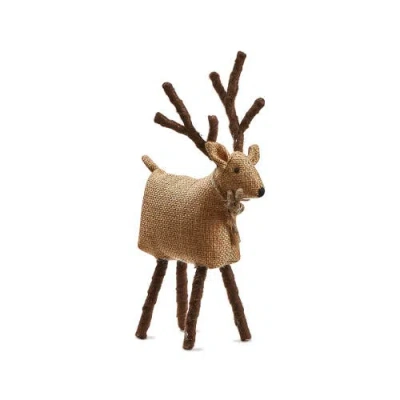 Tag Tweedie Burlap Brown Christmas Reindeer Tabletop Decor