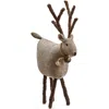 Tag Tweedie Standing Burlap Brown Reindeer Tabletop Decor In Neutral