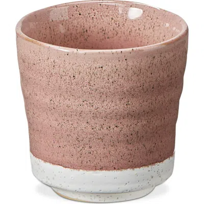 Tag Two Tone Blush Ceramic Planter Small For Indoor Plants In Pink