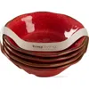 Tag Veranda Melamine Bowls Set Of 4 Red Salad Dining Bowls In Red