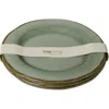Tag Veranda Melamine Dinner Plates Set Of Four Slate Blue In Green
