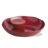 Tag Veranda Red Melamine Chip Dip Serving Platter Bowl Set In Red
