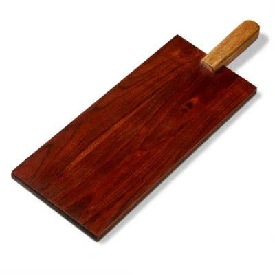 Tag Verge Paddle Board Natural Mango Wood Everyday Serving Tray In Brown
