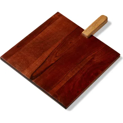 Tag Verge Square Board Natural Mango Wood Everyday Serving Tray In Brown