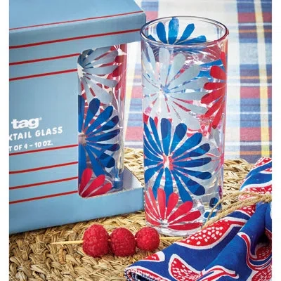 Tag Very Groovy Drinks Glass S/4 In Multi