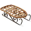 Tag Vine Sleigh Holiday Decor In Brown
