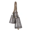 Tag Vine Jute Decorative Bells Set Of Three Antique Silver
