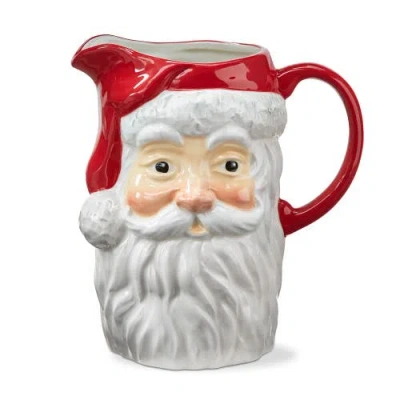 Tag Vine Santa Ceramic Beverage Pitcher Christmas Server In Multi