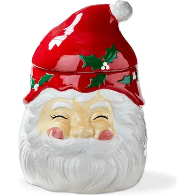 Tag Vine Santa Cookie Jar Decorative Christmas Kitchen Canister In Multi