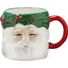 Tag Vine Santa Wreath Ceramic Mug Christmas Drinkware 18oz In Multi