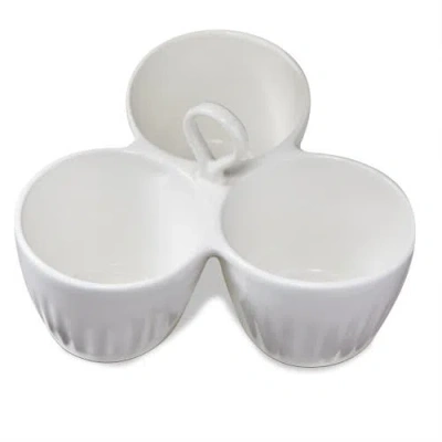 Tag Vista 3-part Divided Dish White Stoneware Everyday