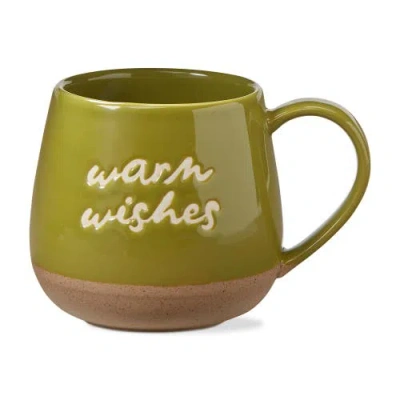 Tag Warm Wishes Dark Green Ceramic Mug Dishwasher Safe Drinkware