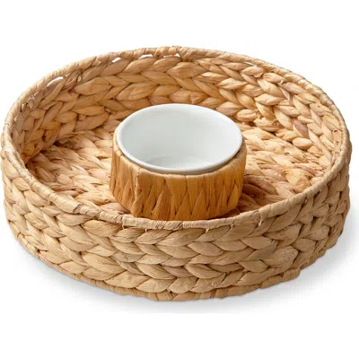 Tag Water Hyacinth Chip & Dip Natural Water Hyacinth Everyday,summer In Brown