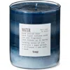 Tag Water Themed Scented Paraffin Wax Pillar Candle Blue In Blue