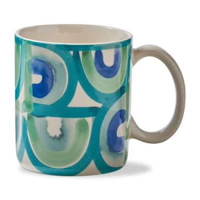Tag Watercolor Arch Mug Green Multi Stoneware Everyday