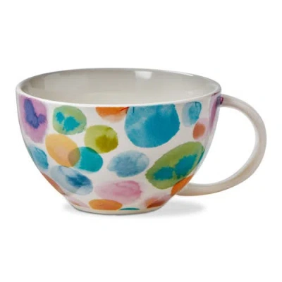 Tag Watercolor Dot Latte Mug Multi Stoneware Everyday