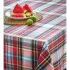 Tag Weekend Blue And Red Plaid Cotton Tablecloth 84"l X 60"w In Multi