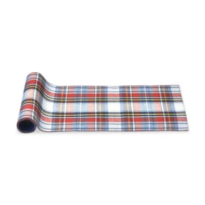 Tag Weekend Plaid Red Blue Black Cotton Table Runner Décor In Multi