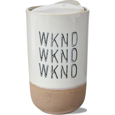 Tag Weekend Travel Mug Ceramic Hand Wash Perfect For Spring In White