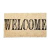 Tag Welcome Coir Door Mat Natural Black Easy To Clean Doormat In Neutral