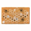 Tag Welcome Home Honeycomb Bee Coir Door Mat Yellow Indoor Outdoor In Orange