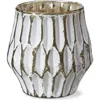 Tag White Aria Glass Tealight Candle Holder Decorative Centerpiece In White