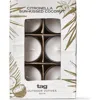 Tag White Citronella Sunkissed Coconut Scented Candle Set Of 6 In White