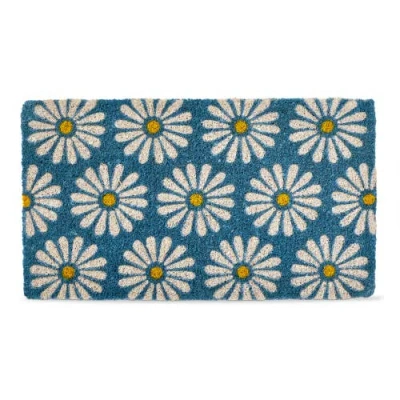 Tag White Daisies Coir Mat Multi Coir Everyday In Blue