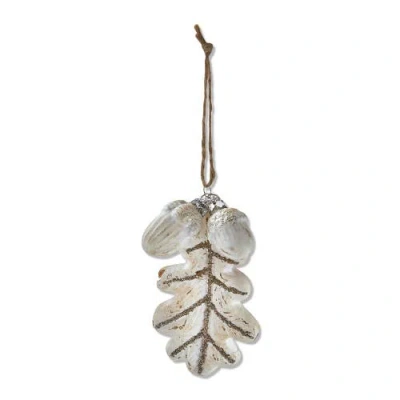 Tag White Leaf Christmas Tree Ornament Decorative Holiday Decor