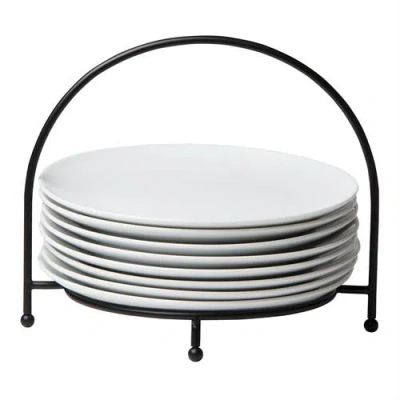 Tag Whiteware Porcelain Buffet Plate Set Of 8 Petite Serving