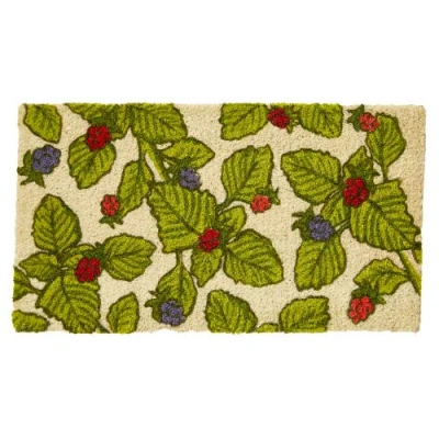 Tag Wild Berries Coir Door Mat Everyday Multi-color Rug