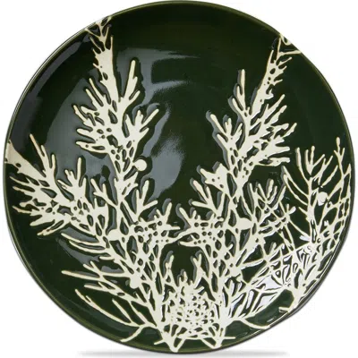 Tag Wilde Pine Juniper Appetizer Plate Spruce Stoneware In Green
