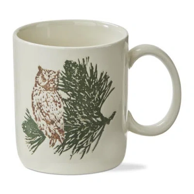 Tag Wilde Pine Owl Mug Ceramic Drinkware Multicolor Christmas In Green