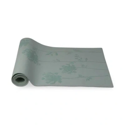 Tag Wildflower Aqua Blue Cotton Table Runner In Green