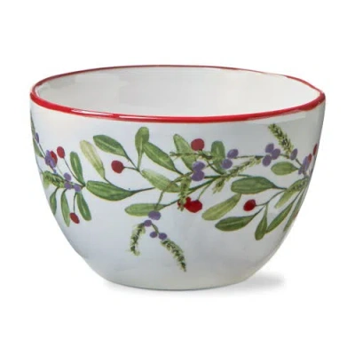 Tag Winter Berries Earthenware Snack Bowl Multi 17 oz 5.06x5.06x3.29 In Green