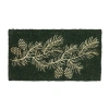 Tag Winter Pinecones Coir Door Mat Natural Christmas Decor In Green