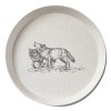 Tag Winter Sketch Wolf Ceramic Appetizer Plates For Christmas In White
