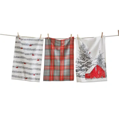 Tag Winter Sketches Kitchen Towels Set Of 3 In Multi