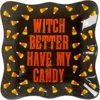 Tag Witch Bter Candy Glass Serving Platter Halloween Decor In Multi