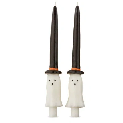 Tag Witchy Ghost Taper Candles Black Multi Flame Halloween