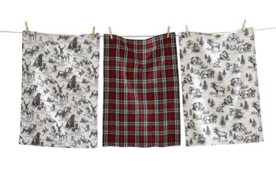 Tag Woodland Animals Dishtowel Set Of 3 In Multi