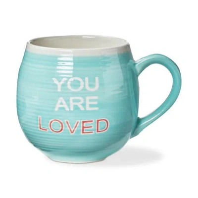 Tag You Are Loved Mug Multi Stoneware Spring In Blue