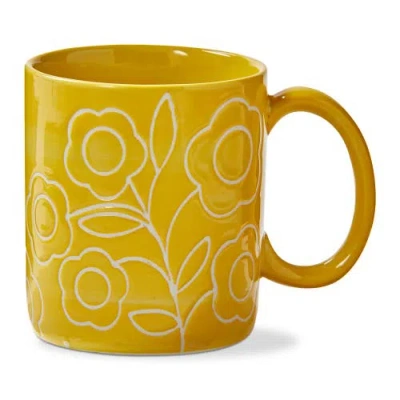 Tag Zoey Flower Mug Yellow Stoneware Everyday