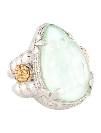Pre-owned Tagliamonte 18k Venetian Cameo Cocktail Ring