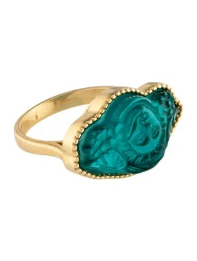 Pre-owned Tagliamonte Bacchus Venetian Cameo Cocktail Ring In Multi
